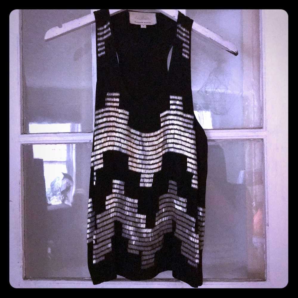 Beaded RacerBack Tank Top Madison Marcus
